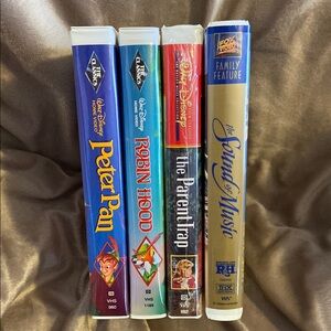 Disney BOX LOT of Three VHS (1 NWT) and 1 BONUS VHS!